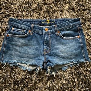 7 For All Mankind Cut-Off Denim Shorts